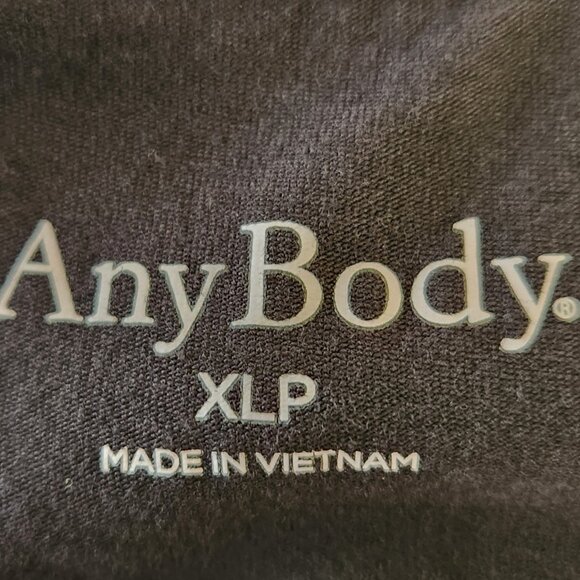 AnyBody XLP Black Cozy Knit Wide-Leg Jumpsuit Crop Sleeveless w/Back Tie Detail - Picture 4 of 5